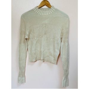 American Eagle Cropped Mock Neck Sweater